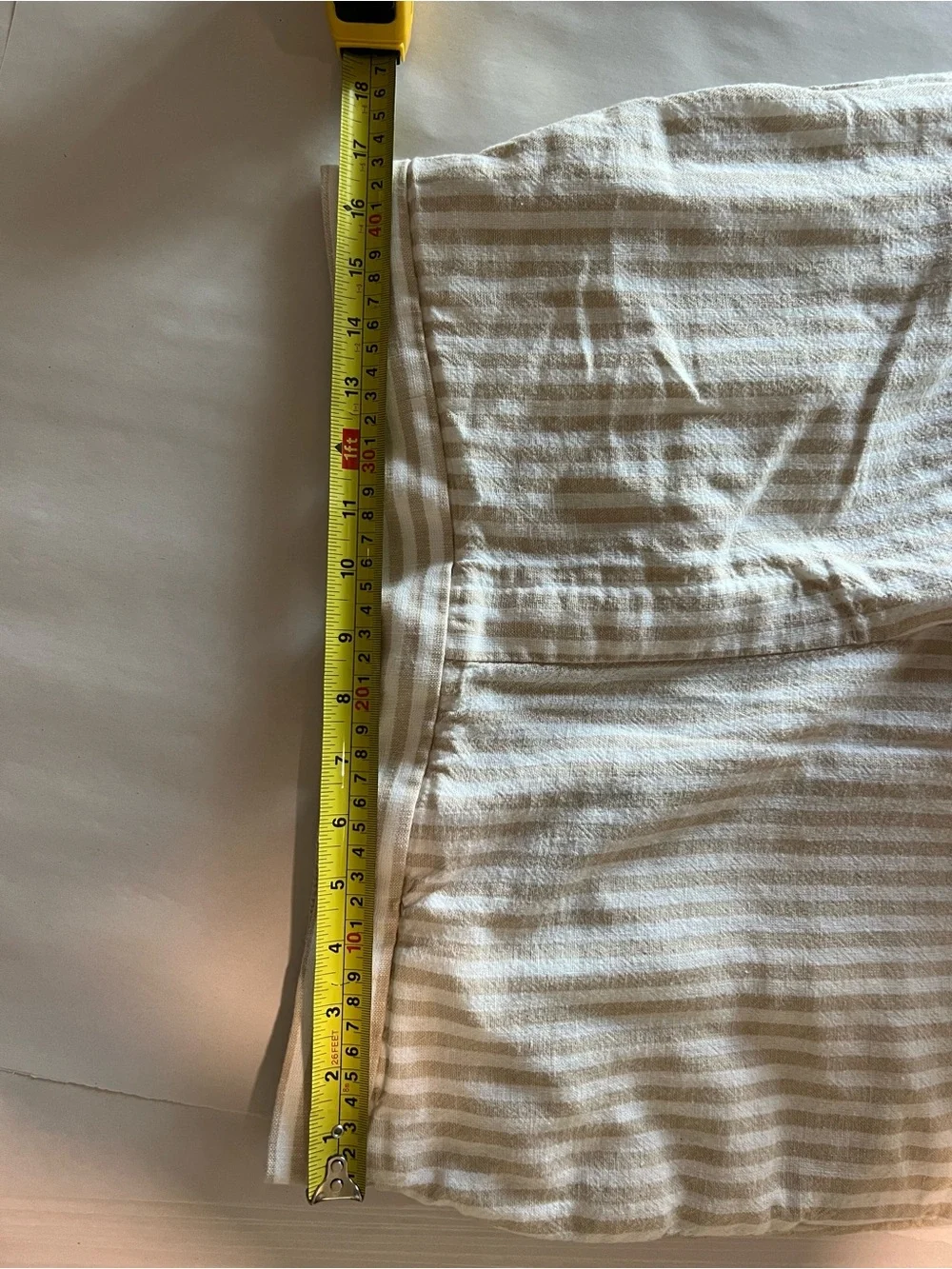 Banana Republic Striped Wide-Leg Linen Elasticized Pants Khaki White Cropped